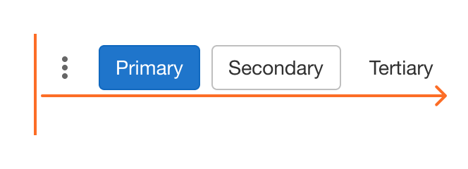 Button hierarchy from left to right for left alignment